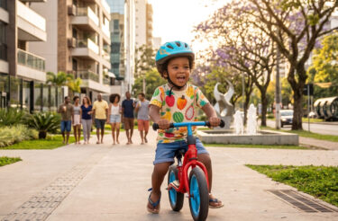 A ciência do deslize: como os pais atrapalham o aprendizado natural na balance bike