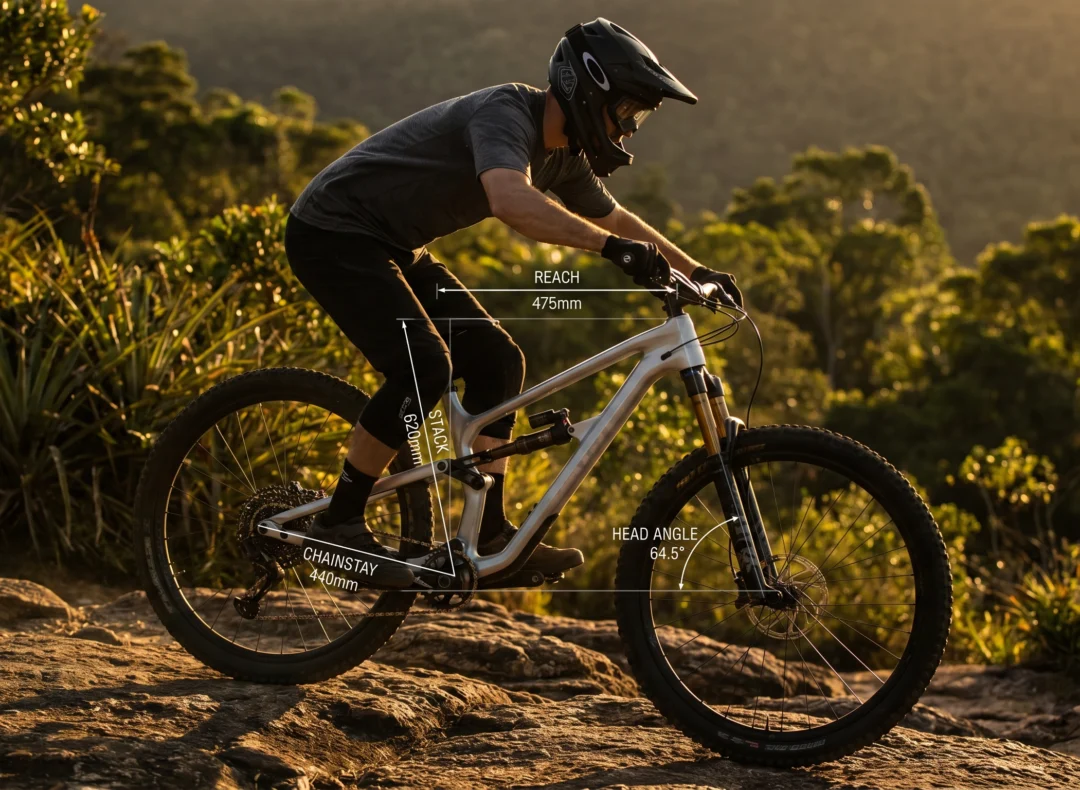 O limite da caixa de direção: o que a ‘geometria moderna’ realmente muda no controle da sua bike