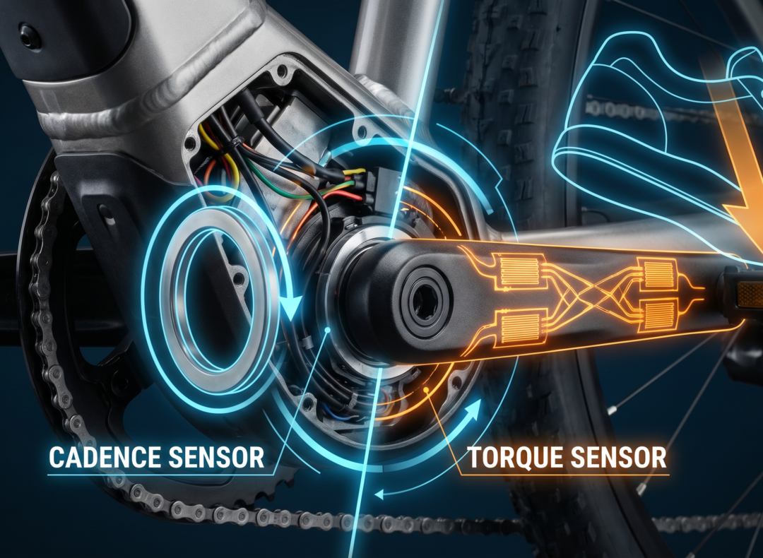 A ilusão do pedal assistido: por que o sensor de torque muda tudo (e o de cadência te engana)