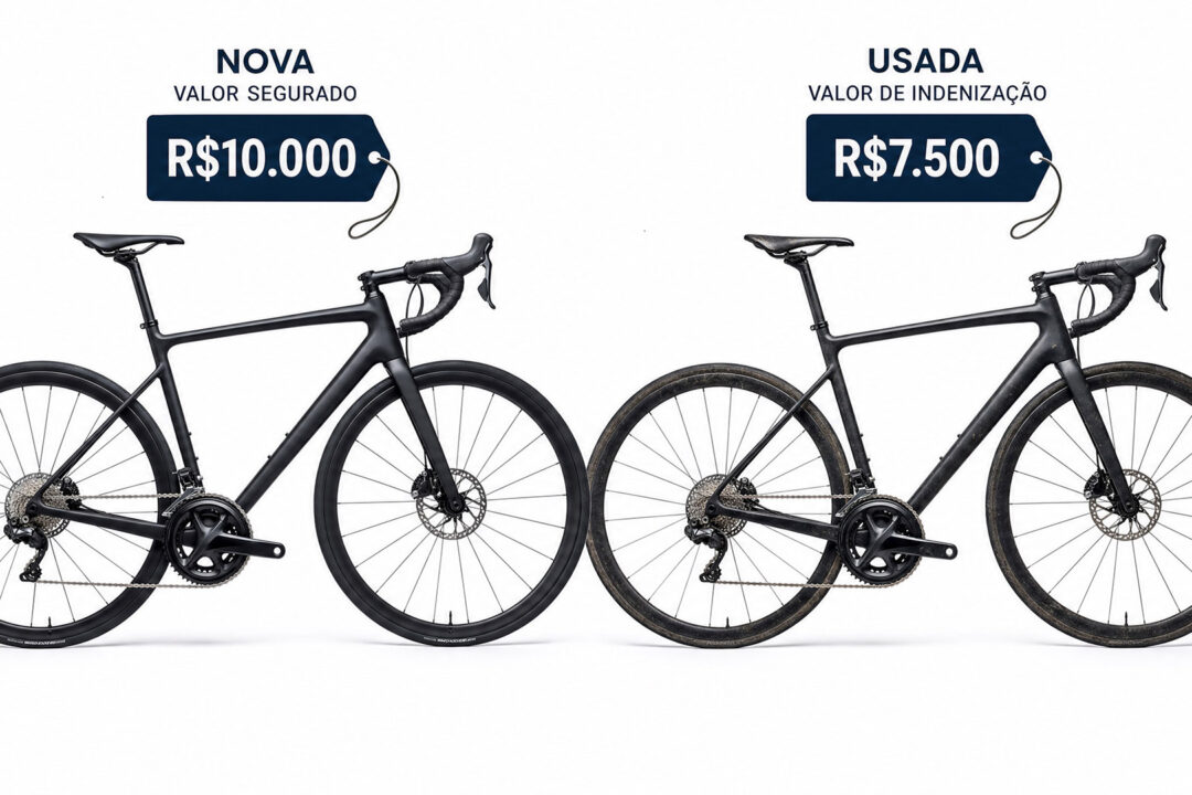 Depreciação vs. Valor de Novo: Como a seguradora calcula a indenização da sua bicicleta
