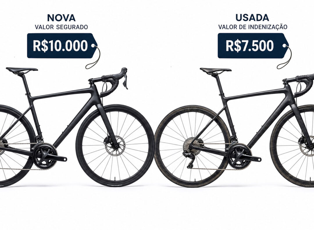 Depreciação vs. Valor de Novo: Como a seguradora calcula a indenização da sua bicicleta