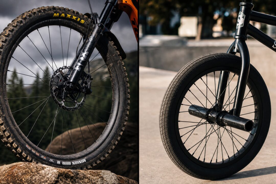 O diâmetro do aro limita pneus, peças e upgrades na bike usada