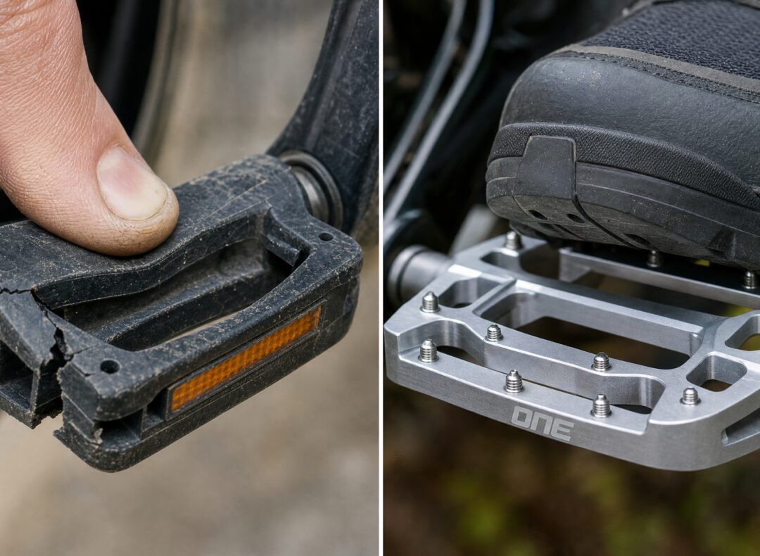 Pedal errado desperdiça esforço — plataforma ou clip depende do uso Pedal errado desperdiça esforço — plataforma ou clip depende do uso