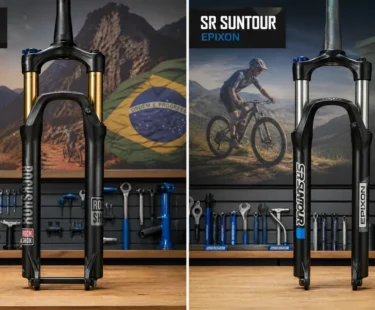 RockShox Judy ou Suntour Epixon em garfos a ar de XC