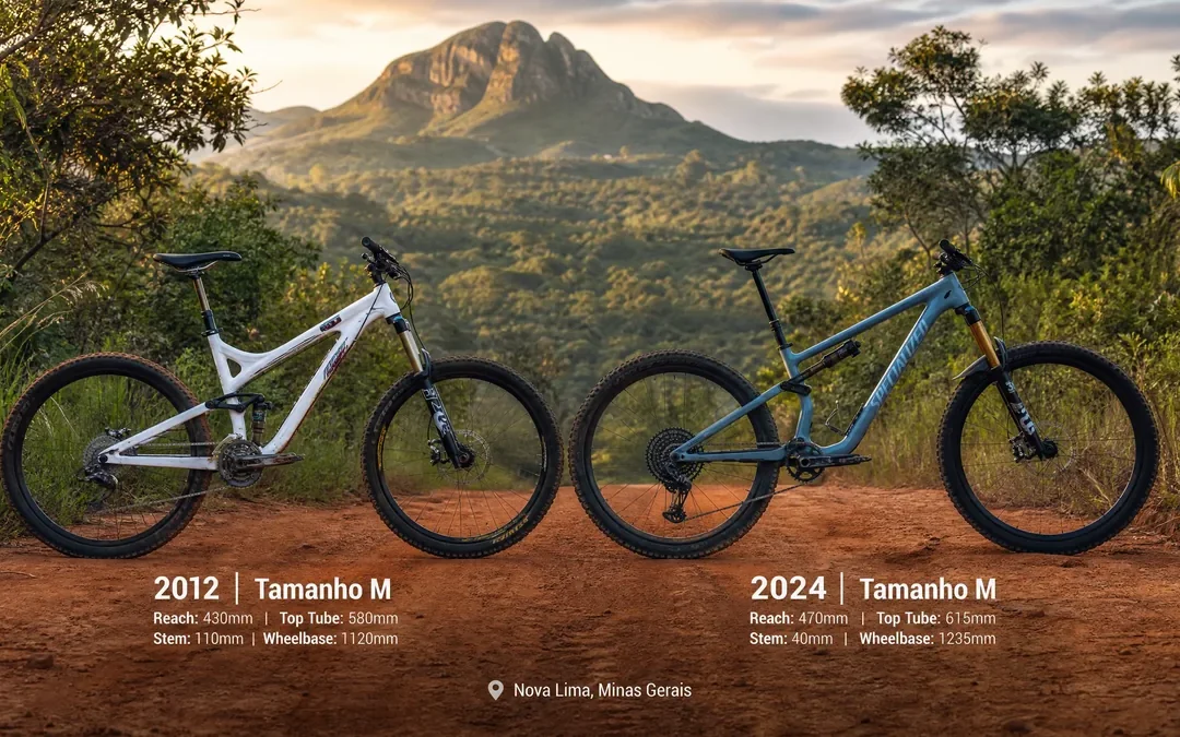 Reach longo nas MTBs atuais: grande no showroom, estável em velocidade