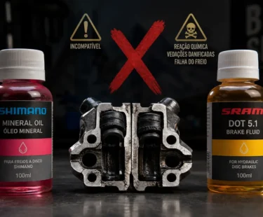 Óleo mineral e fluido DOT não misturam no mesmo sistema de freio