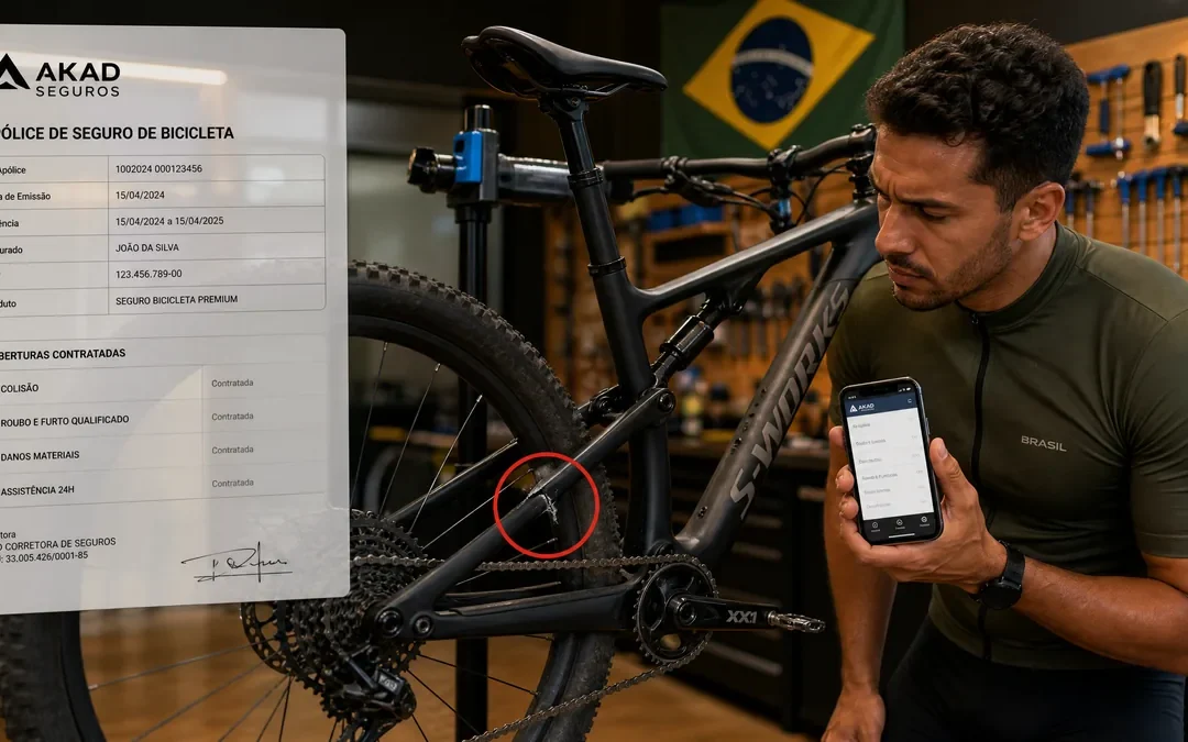 Entenda o que a apólice AKAD cobre quando quebra o quadro de carbono