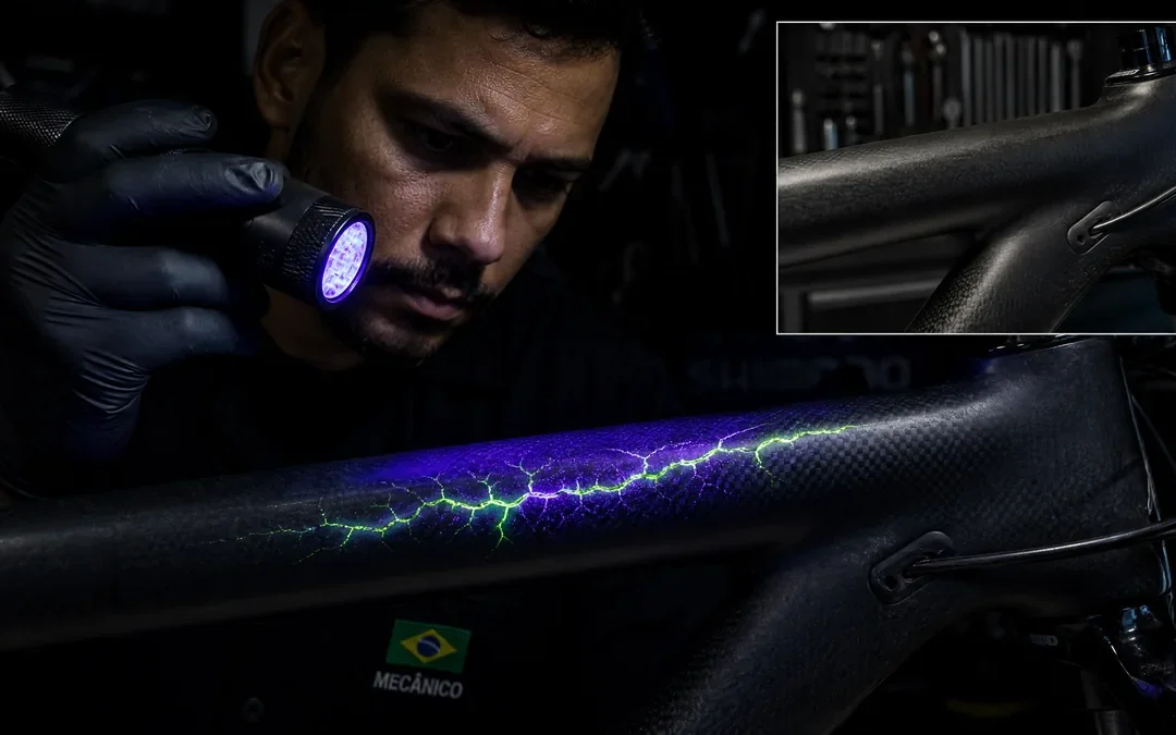 Como usar luz UV para achar trinca no carbono antes de comprar