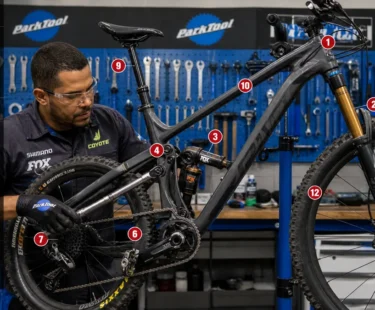 Como revisar uma MTB de enduro usada em doze pontos mecânicos