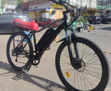 Bicicleta Urbana Elétrica Absolute Black Orange Uranium Aro 26 Quadro 17 7V, Bazar Bikes Bicicleta Urbana Elétrica Absolute Black Orange Uranium Aro 26 Quadro 17 7V