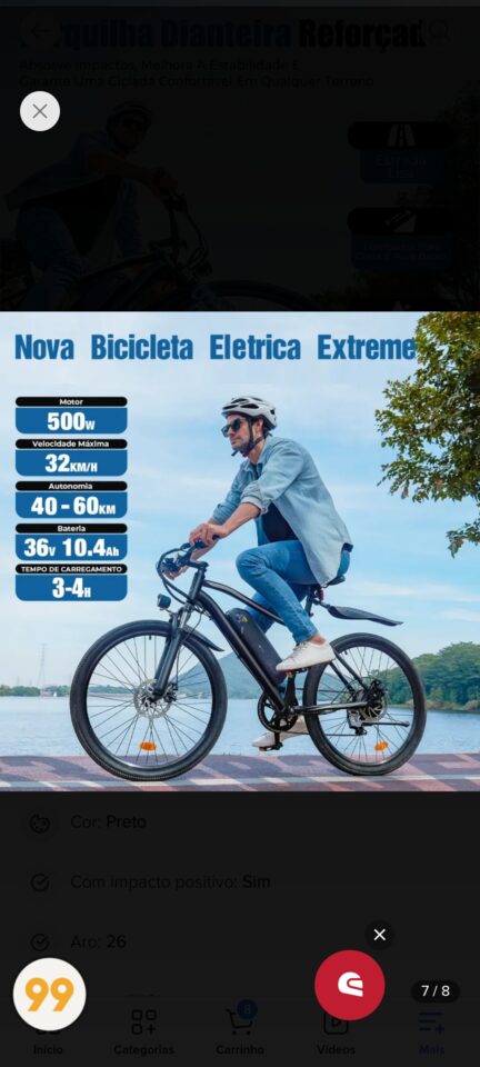 Bicicleta Urbana Elétrica Absolute Black Orange Uranium Aro 26 Quadro 17 7V | Bazar Bikes Anúncio Bazar Bikes