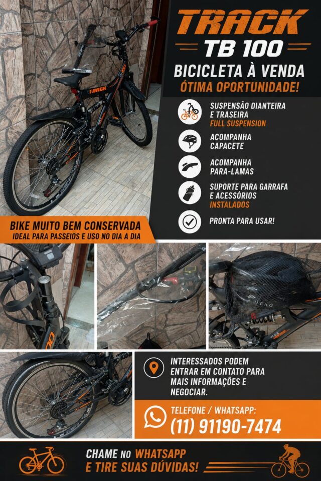 Bicicleta Mountain Bike (MTB) Track TK3 TB 100 Aro 26 Quadro 17 18V | Bazar Bikes Anúncio Bazar Bikes