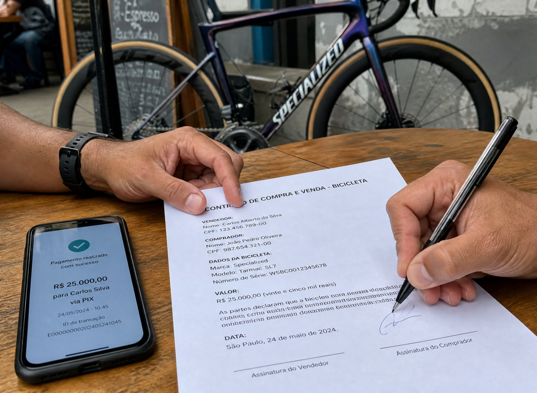 Contrato de Compra e Venda de Bicicleta: modelo gratuito em PDF e como preencher corretamente