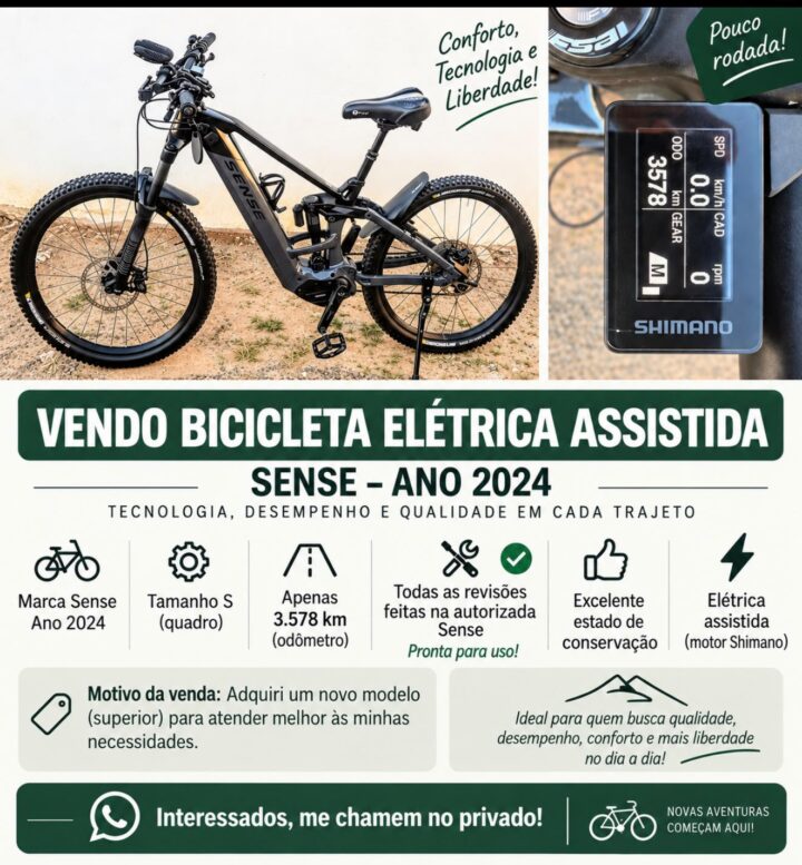 Bicicleta Mountain Bike (MTB) Elétrica Sense Exalt E-trail AL Evo Aro 29 Quadro 15 30V | Bazar Bikes Anúncio Bazar Bikes